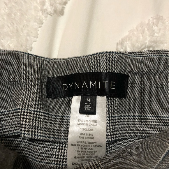 Grey Plaid Dress Pants | Dynamite - Picture 4 of 4